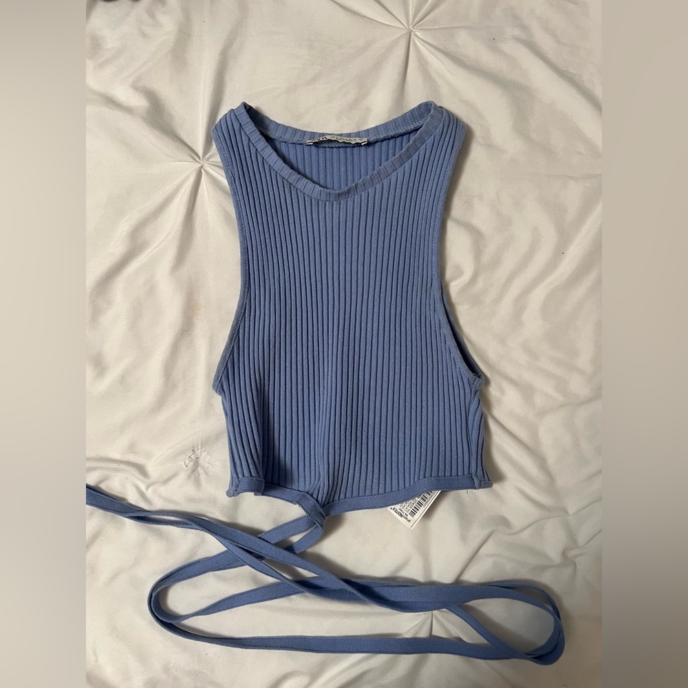 Wrap around high neck tank